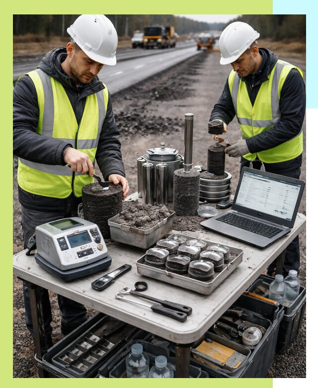 Сертификация асфальта: испытания и подтверждение в Асбесте