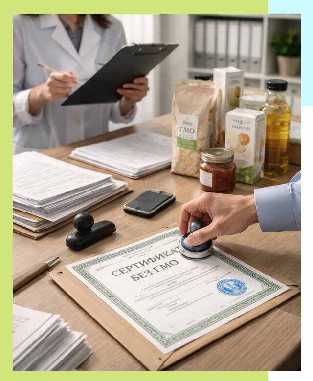 Получение сертификата Без ГМО для продукции в Асбесте